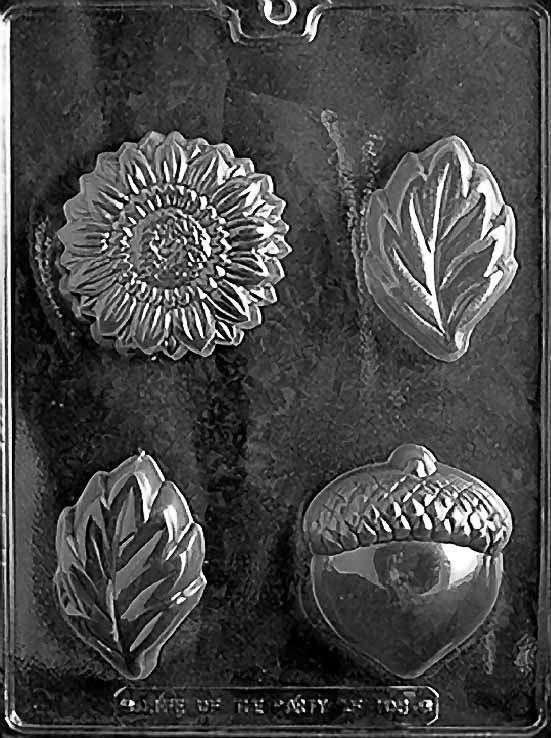 ACORN, SUNFLOWER, LEAF Chocolate Candy Mold Craft Supply