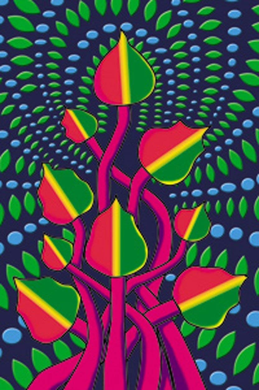 Psychedelic Flower Magnet for Refrigerators and Lockers - 60's Retro Craft Supply