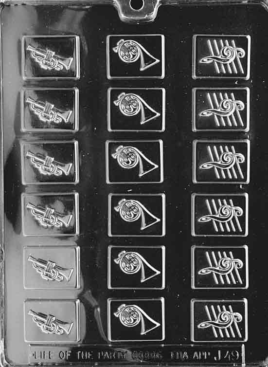 MUSICAL INSTRUMENT MINTS Chocolate Candy Mold Craft Supply