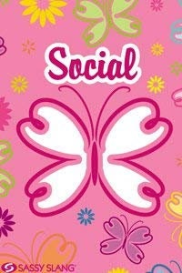 SASSY SLANG Social Butterfly Magnet for Refrigerators and Lockers Funny Craft Supply