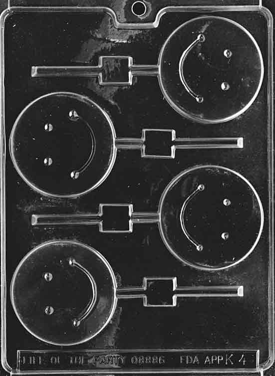 SMILE LOLLY Sucker Chocolate Candy Mold Craft Supply