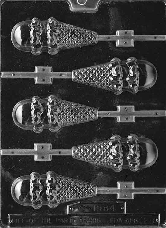 DOUBLE DIPPER LOLLY Ice Cream Cone Sucker Chocolate Candy Mold