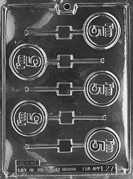 I'M 5 LOLLY Sucker Chocolate Candy Mold Craft Supply