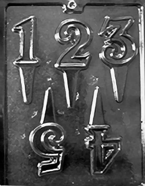 NUMBER 1-5 CAKE TOPPERS Chocolate Candy Mold Craft Supply