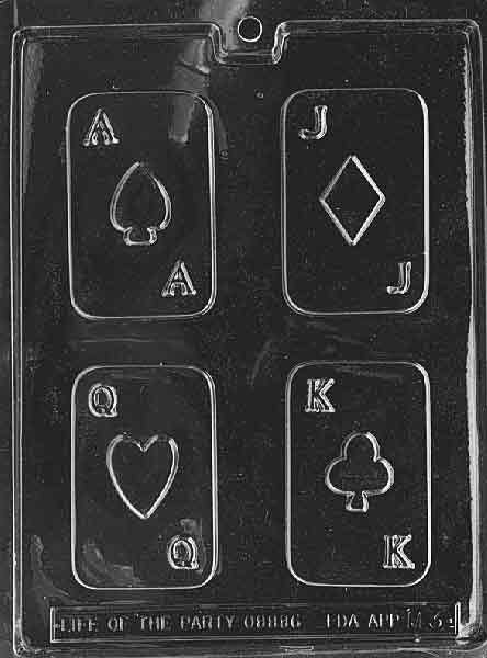 PLAYING CARDS POKER Chocolate Candy Mold Craft Supply