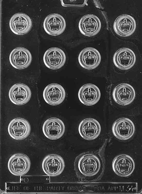 CHECKER PIECES CROWNS Chocolate Candy Mold Craft Supply