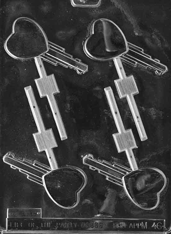 KEY LOLLY Sucker Chocolate Candy Mold Craft Supply