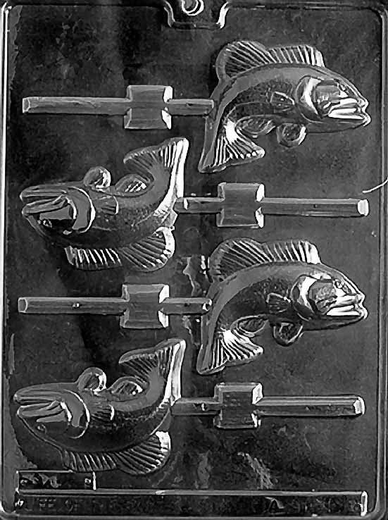 FISH LOLLY Sucker Chocolate Candy Mold Craft Supply