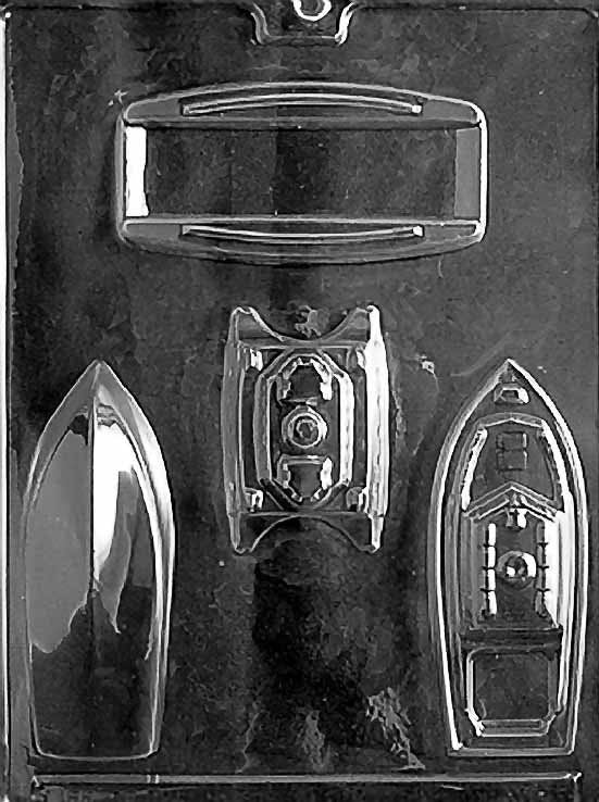 3D BOATS Chocolate Candy Mold Craft Supply