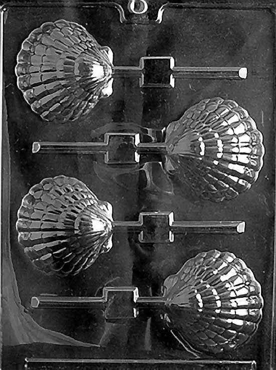 SHELL LOLLY Sucker Chocolate Candy Mold Craft Supply