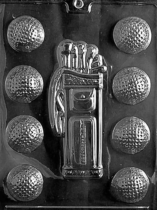 GOLF CADDY BALLS Chocolate Candy Mold Craft Supply