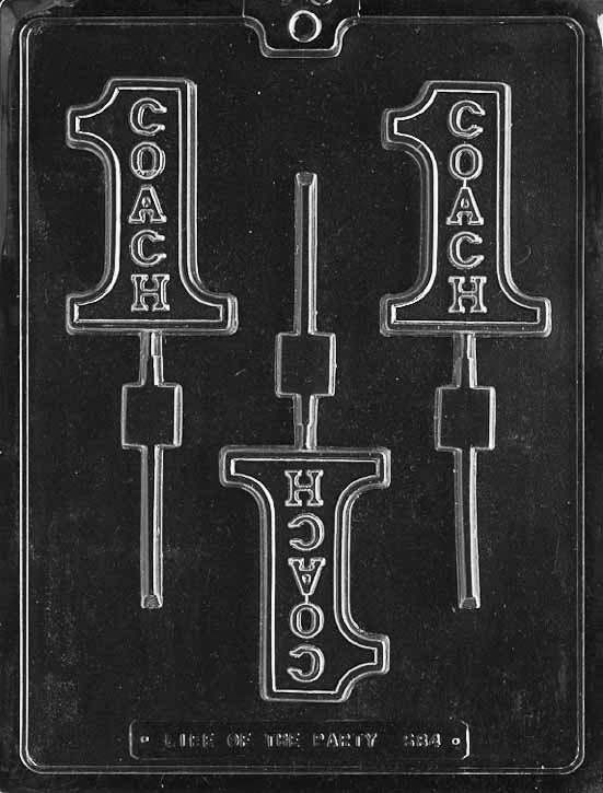 COACH LOLLY Sucker Chocolate Candy Mold Craft Supply