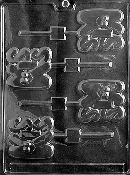 KISS LOLLY Valentines Sucker Chocolate Candy Mold Craft Supply
