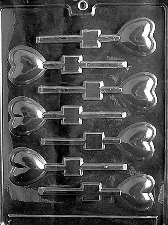 SMALL HEART LOLLY Valentines Sucker Chocolate Candy Mold Craft Supply