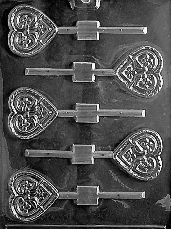 LOVE BIRDS HEART Lolly Valentines Sucker Chocolate Candy Mold