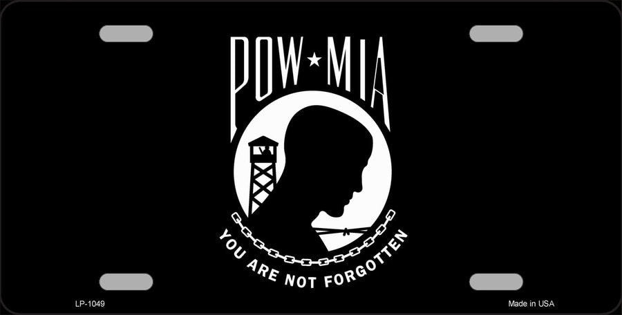 POW MIA Black Flag Metal License Plate Craft Supply