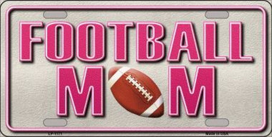 FOOTBALL MOM Metal License Plate