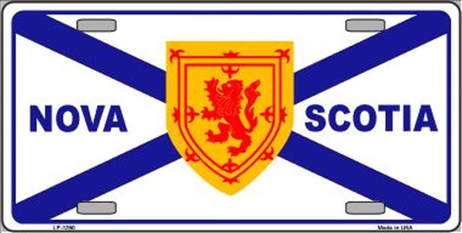 NOVA SCOTIA FLAG Small Star Metal License Plate Craft Supply