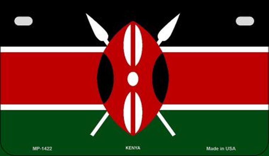 KENYA FLAG Metal License Plate Craft Supply