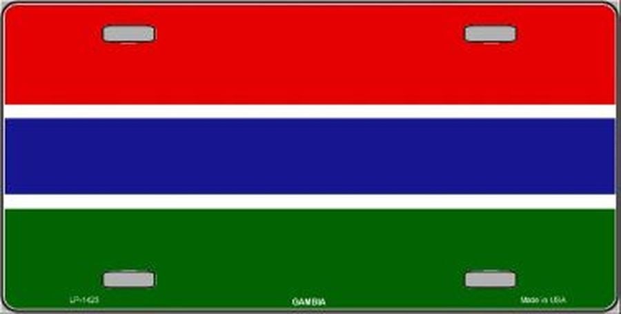 GAMBIA FLAG Metal License Plate Craft Supply