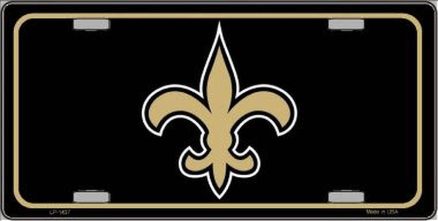 SAINTS Fleur De Lis Metal License Plate