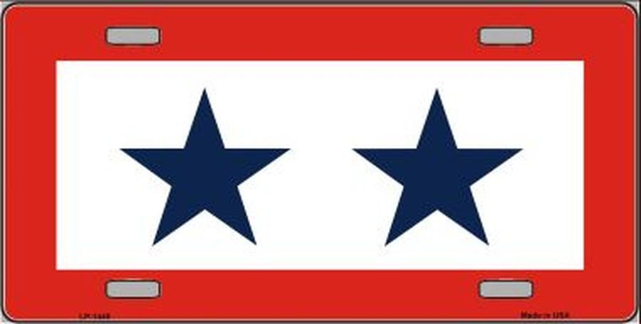 BLUE STAR TWO Metal License Plate Craft Supply
