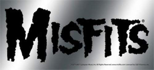 MISFITS Chrome Logo Sticker Decal - Rock Band