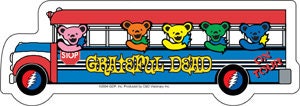 GRATEFUL DEAD Bears On Tour Bus Rock Sticker Decal - Rock Band