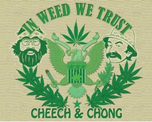 CHEECH CHONG In Weed We Trust Sticker Decal - Funny Craft Supply