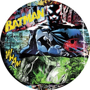 BATMAN Bricks Round Sticker Decal - Batman Gotham DC Comics Craft Supply