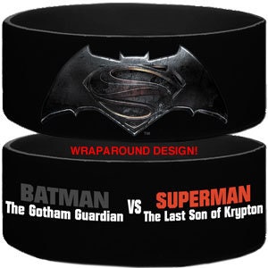 BATMAN Vs SUPERMAN Rubber Wristband - Dawn of Justice - DC Comics Bracelet