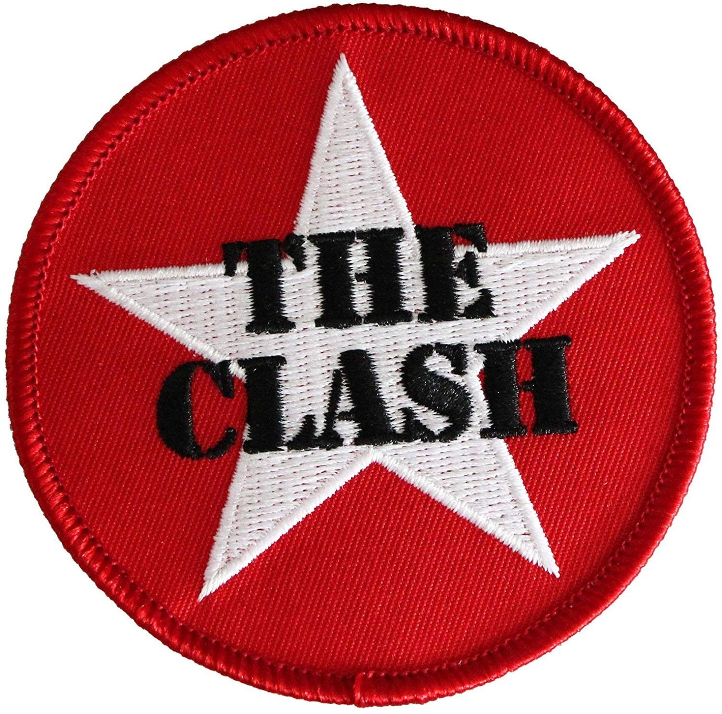 THE CLASH White Star Logo Patch - Embroidered Rock Band Patch Applique Craft Supply