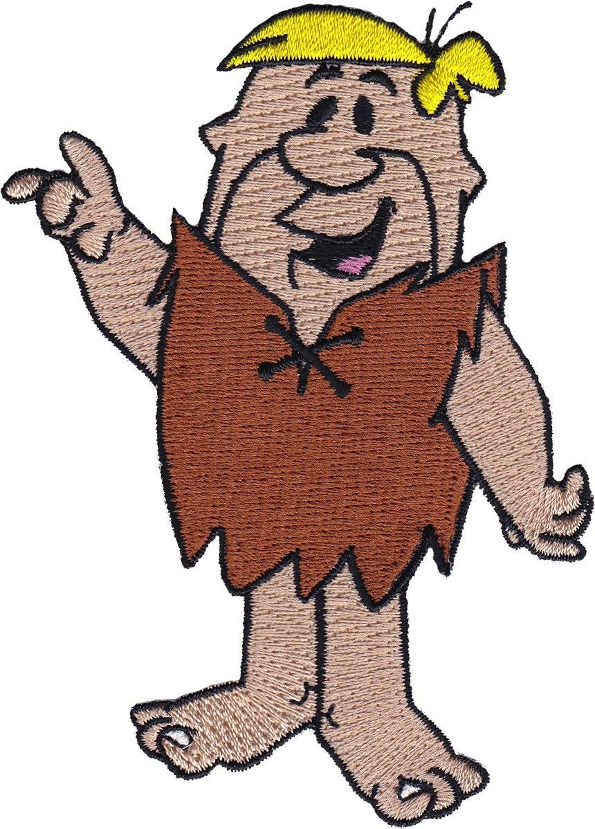 FLINTSTONES Barney Pointing Patch - Flintstone Embroidered Patch Hanna-Barbera Craft Supply