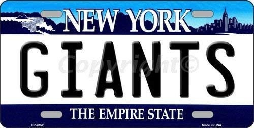 GIANTS New York State Background Metal License Plate