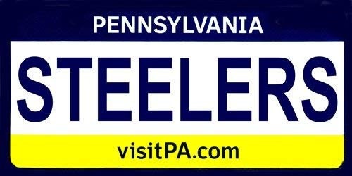 STEELERS Pennsylvania State Background Metal License Plate Craft Supply