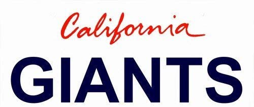 GIANTS California State Background Metal License Plate