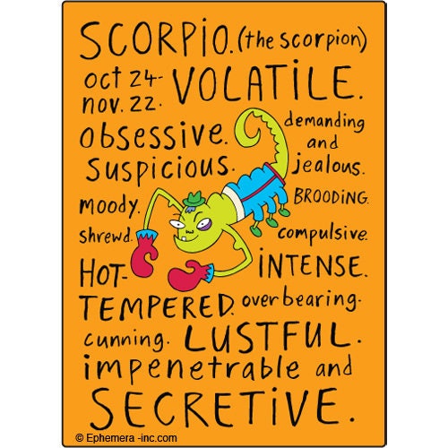 Scorpio Naughty Zodiac Sign Clayboys Funny RECTANGLE MAGNET Craft Supply