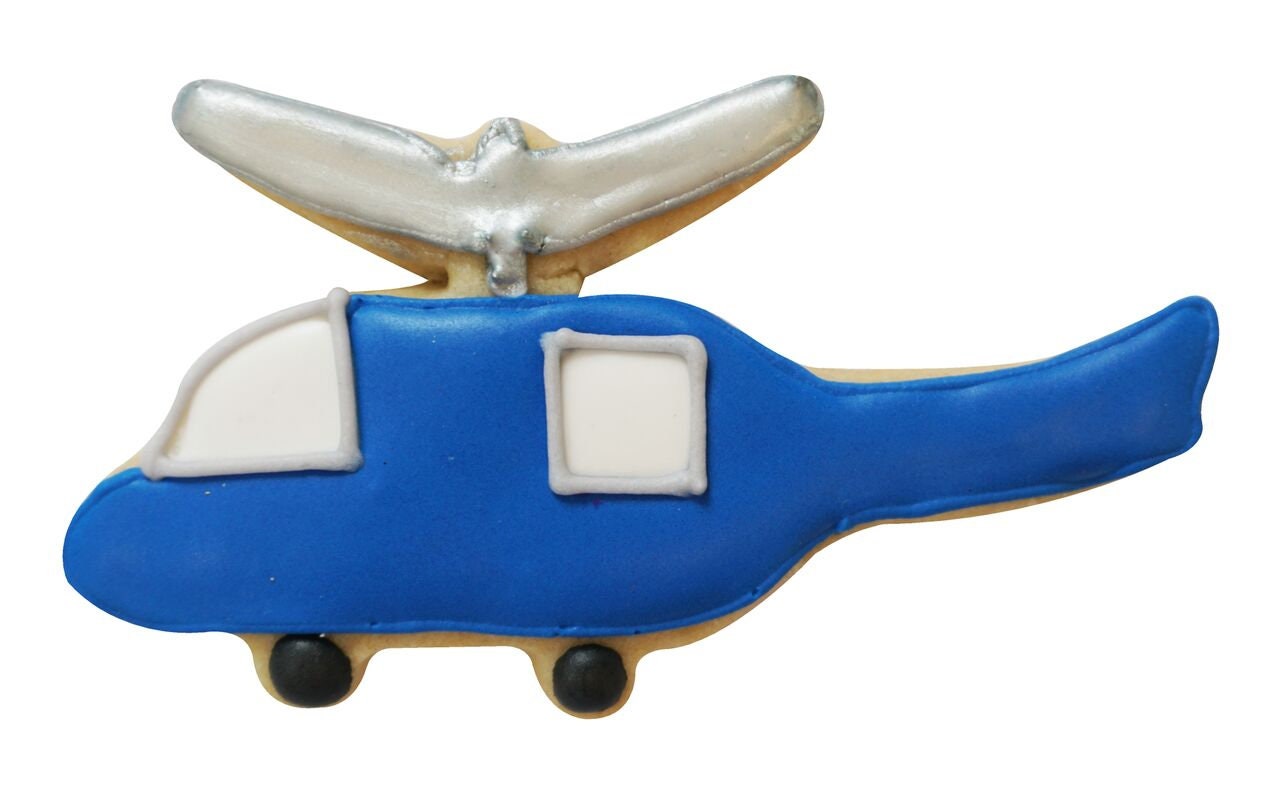 HELICOPTER Cookie Cutter Metal 5 Inches - Stencil Fondant Craft Supply