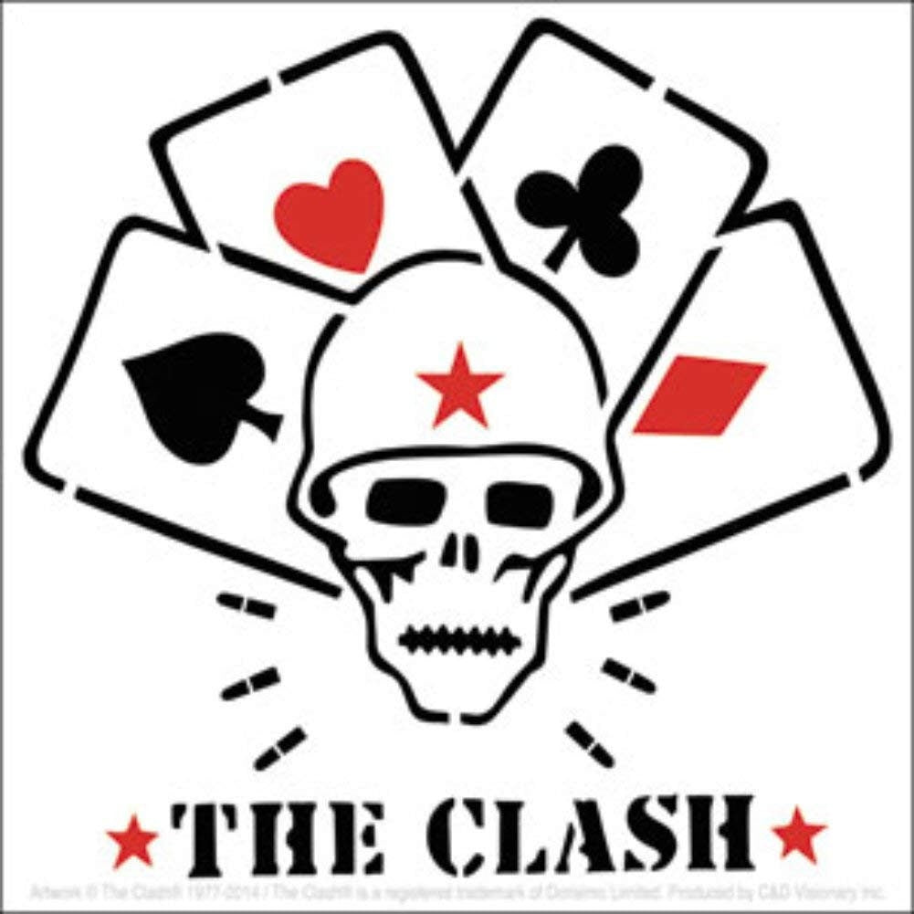 THE CLASH Skull and Cards Sticker Decal - Rock Band Craft Supply