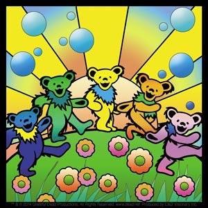 GRATEFUL DEAD Dancing Bear Utopia Rock Sticker Decal - Rock Band Craft Supply