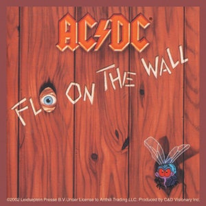 ACDC Fly On The Wall Rock Sticker Decal - Rock Band Craft Supply