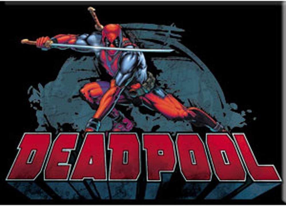 DEADPOOL Magnet With Sword for Refrigerators and Lockers - Marvel Comics Dead Pool Craft Supply