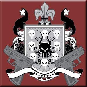 PUNISHER Crest Magnet for Refrigerators and Lockers - Marvel Comics Extreme Craft Supply