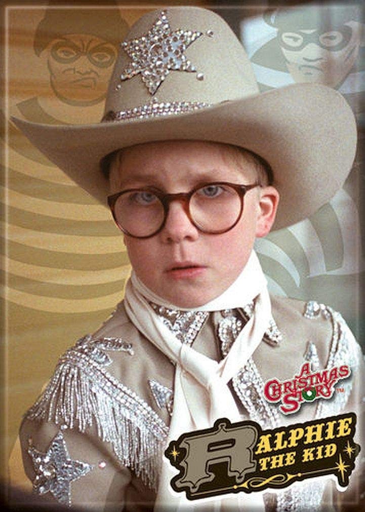 A CHRISTMAS STORY Ralphie Cowboy Magnet for Refrigerators and Lockers Ralphie The Kid Classic Movie Craft Supply