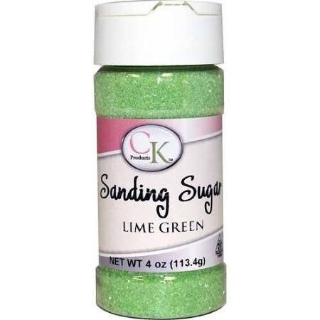 LIME GREEN Sanding Sugar - For Cupcakes, Cakes, Cookies, Parties - 4 oz. Craft Supply
