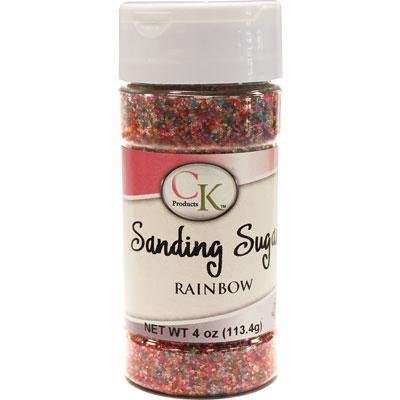 RAINBOW Sanding Sugar - For Cupcakes, Cakes, Cookies, Parties - 4 oz.