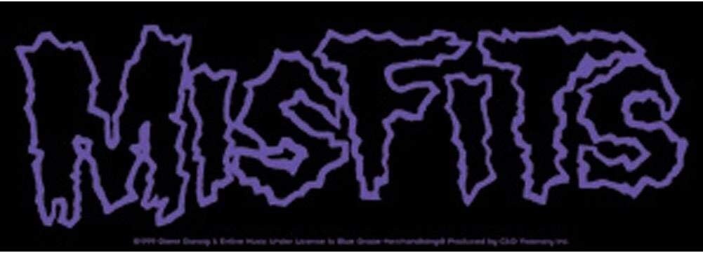 MISFITS Purple on Black Band Logo Sticker Decal - Rock Band Craft Supply