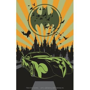 BATMAN Batmobile In Green Sticker Decal - Batman Gotham DC Comics Craft Supply