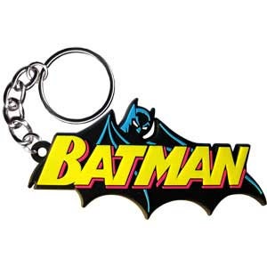 BATMAN Rubber Keychain - Cape Logo DC Comics - Keyring Keyfob Craft Supply