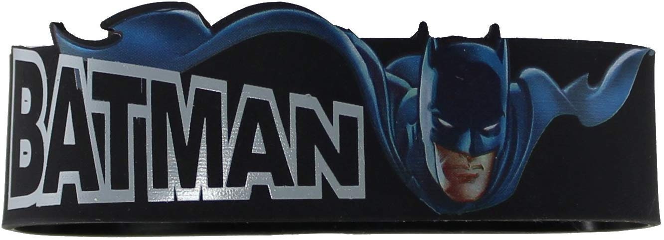 BATMAN Rubber Wristband - Closeup - DC Comics Bracelet Craft Supply